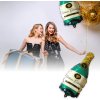 Svítící párty doplňky DAALO Fóliový balónek - zelené šampaňské