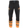 Pracovní oděv ProJob 6528 PRACOVNÍ kalhoty DO PASU PRUŽNÉ Oranžová/černá