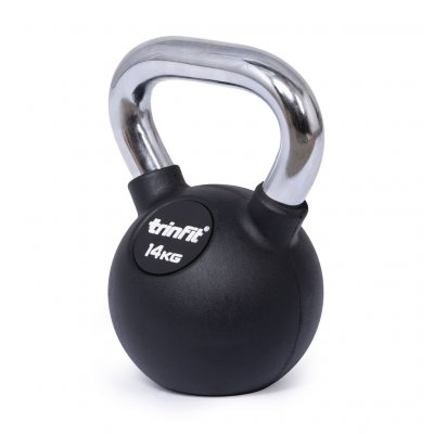 TRINFIT Kettlebell kov guma s chrom madlem 14 kg – Zbozi.Blesk.cz
