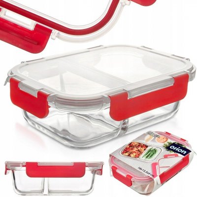 Orion Skleněná dóza s víkem dělená 230 ml + 370 ml – Zboží Dáma