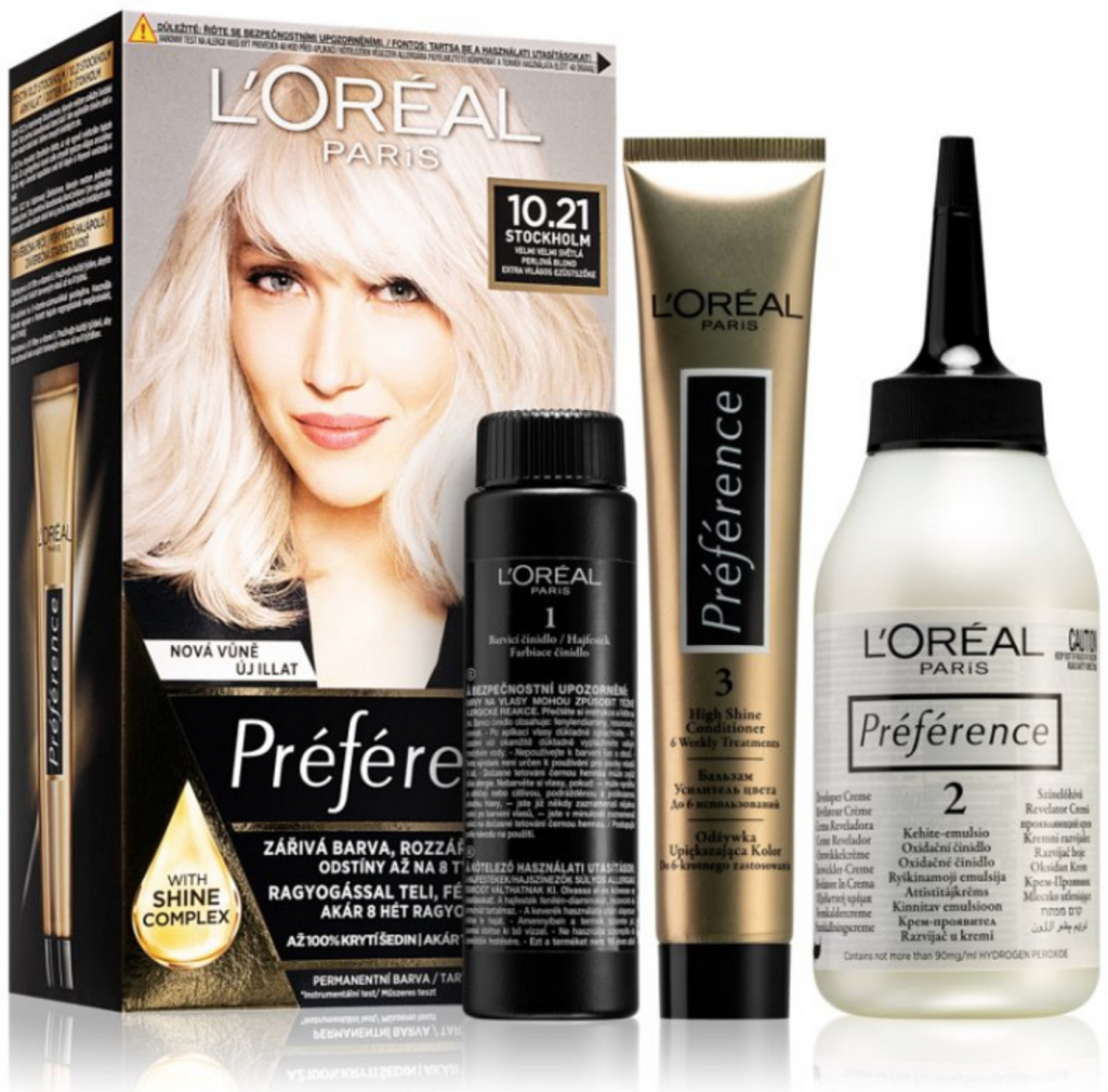 L\'Oréal Préférence 10.21 Stockholm velmi světlá perlová blond