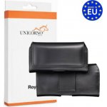 Pouzdro na opasek ROYAL, velikost XXL 17x9x1,5 cm, pravá kůže černé – Sleviste.cz