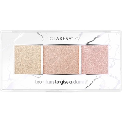 Claresa Too Glam To Give A Dame! Paletka rozjasňovačů 12 Golden Glow 12,5 g – Zboží Mobilmania