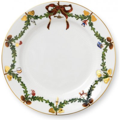 Royal Copenhagen Porcelánový talíř Star Fluted Christmas 21 cm, bílá barva, porcelán – Hledejceny.cz