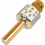 Bezdrátový bluetooth karaoke mikrofon zlatý – Zboží Mobilmania