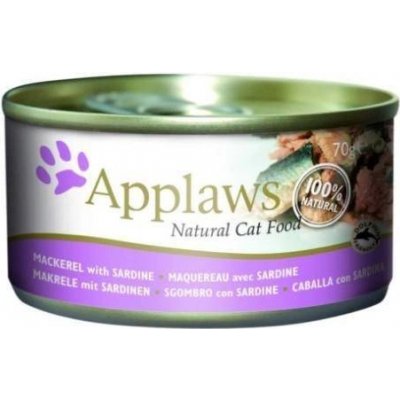 Applaws Cat Tin Mackerel with Sardine s makrelou a sardinky 72 x 70 g