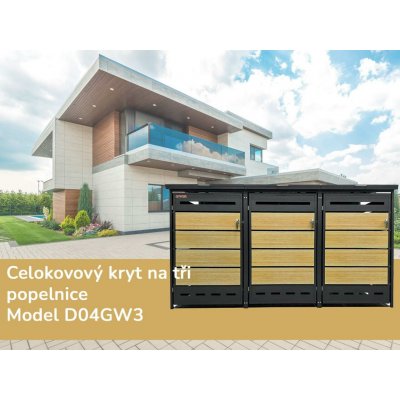 Scorpion D04GW3 Přístřešek na popelnici antracit hnědý – Zboží Dáma