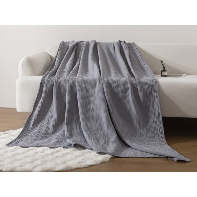 Xpose Mušelín deka SENA Premium tmavě šedá 140x200 – Zboží Dáma