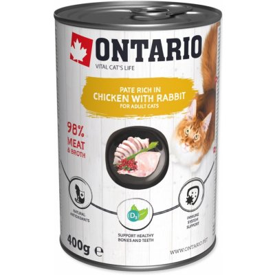 Ontario Cat Chicken with Rabbit flavoured with Cranberries 400 g – Hledejceny.cz