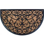 ESSCHERT DESIGN BEST FOR BOOTS půlkulatá s kokosovým vláknem a ornamenty černá 74,5 x 45 cm – Zboží Dáma