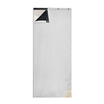Termoizolační, voděodolný, akustický závěs do dveří se zavěšením grommet top nebo na suchý zip - Bílý, 130 x 220 cm – Hledejceny.cz