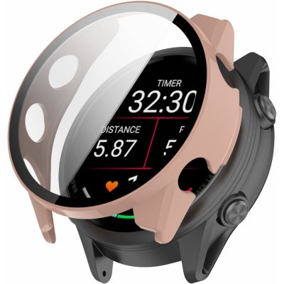 VSECHNONAMOBIL 114710 PC FULL COVER Plastový kryt se sklem pro Garmin Forerunner 570 47mm růžový – Zboží Živě