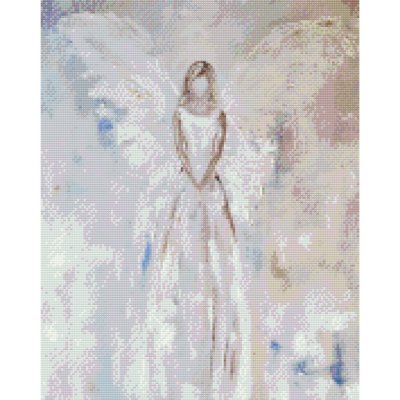 Maluješ Diamantové malování Obrazy od Ireny BÍLÝ ANDĚL 60 x 80 cm vypnuté plátno na rám