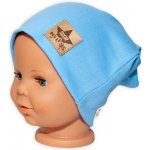 Baby Nellys Dětská funkční čepice s dvojitým lemem světle modrá – Zboží Mobilmania
