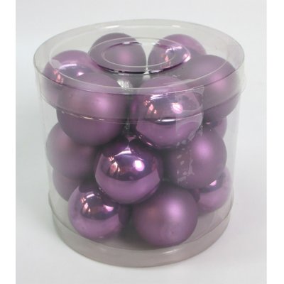 Ozdoby skleněné barva fialová pr4 cm cena za 1 18ks VAK115-4 – Zboží Mobilmania