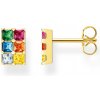 Náušnice Thomas Sabo náušnice Colourful stones pavé gold H2251-996-7