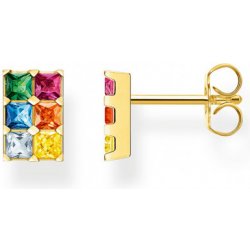 Thomas Sabo náušnice Colourful stones pavé gold H2251-996-7