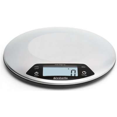 Brabantia Digitální kuchyňská váha s minutkou, oválná, matná ocel 480560 – Hledejceny.cz