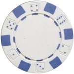 ProZona Pokerový žeton, kostkový vzor, 11,5g, bílý – Zbozi.Blesk.cz