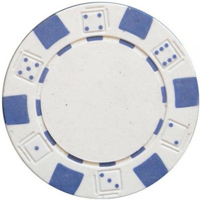 ProZona Pokerový žeton, kostkový vzor, 11,5g, bílý – Zbozi.Blesk.cz