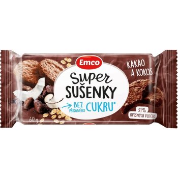 Emco Super sušenky Kakao a kokos 60 g