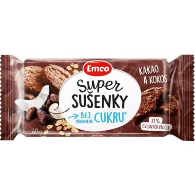 Emco Super sušenky Kakao a kokos 60 g – Zbozi.Blesk.cz