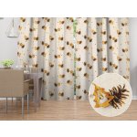 Biante závěs Elen PM-134 Šišky a vánoční ozdoby na režném - šířka 140 cm 140x200 cm – Hledejceny.cz