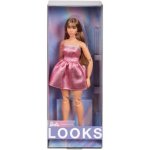 Mattel Barbie Looks brunetka v růžových mini šatech – Zboží Mobilmania