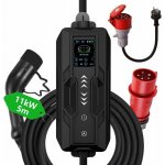Immax NSE001 Nabíjecí stanice pro elektromobily 11kW 3fázová max. 16A IEC 62196 Typ 2 CEE na Schuko 1 fáze 5m kabel černá NSE001 | Zboží Auto