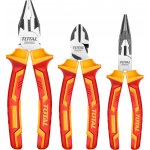TOTAL Kleště elektrikářské 3 ks,(kombinované, štípací, půlkulaté) CrV 1000V – Sleviste.cz