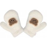 Be Snazzy Zimní rukavičky froté Medvídek Bílé – Zboží Dáma