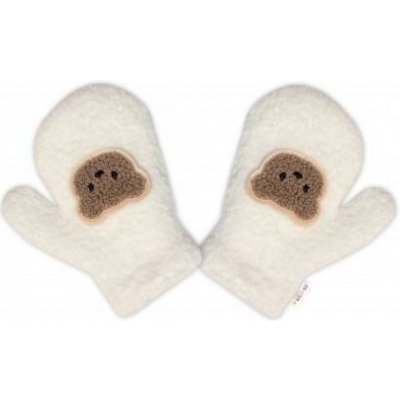 Be Snazzy Zimní rukavičky froté Medvídek Bílé – Zboží Dáma