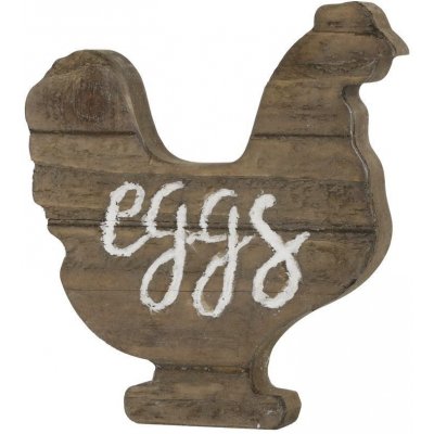 Přírodní antik dřevěná dekorace slepička Eggs 15*2,5*16 cm – Hledejceny.cz