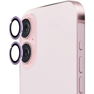 ENKAY 87012 ALU Sklo pro fotoaparát Apple iPhone 16 / 16 Plus fialové – Zboží Živě