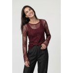 Monari leo & Bordeaux dámská blůza vínová krajka – Sleviste.cz