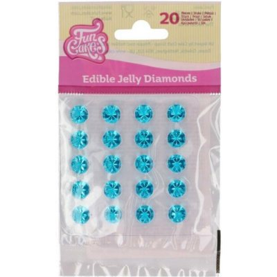 FunCakes Jedlé diamanty modré (20 ks) – Zboží Mobilmania