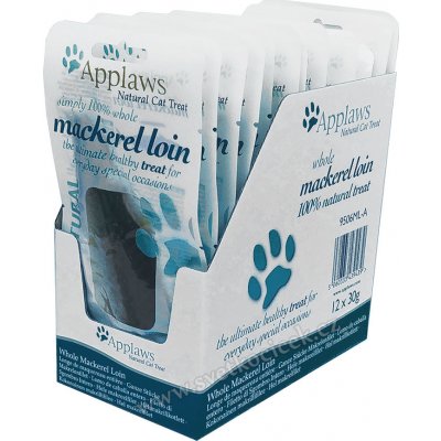 APPLAWS Cat Treat Whole Mackerel Loin 12 x 30 g – Zboží Mobilmania