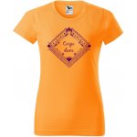 DOBRÝ TRIKO Dámské tričko s potiskem Carpe diem Tangerine orange – Hledejceny.cz