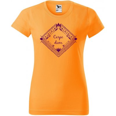 DOBRÝ TRIKO Dámské tričko s potiskem Carpe diem Tangerine orange – Hledejceny.cz