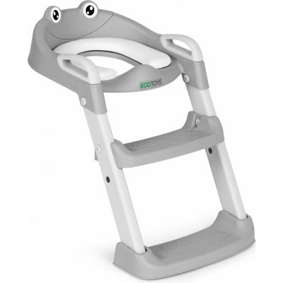 ECOTOYS Záchodové prkénko se schůdky šedé – Zboží Mobilmania