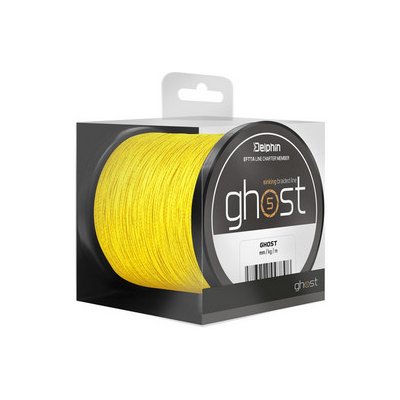 Delphin Pletená šňůra Ghost 4+1 žlutá 600 m 0,18 mm 9,1 kg – Zboží Mobilmania