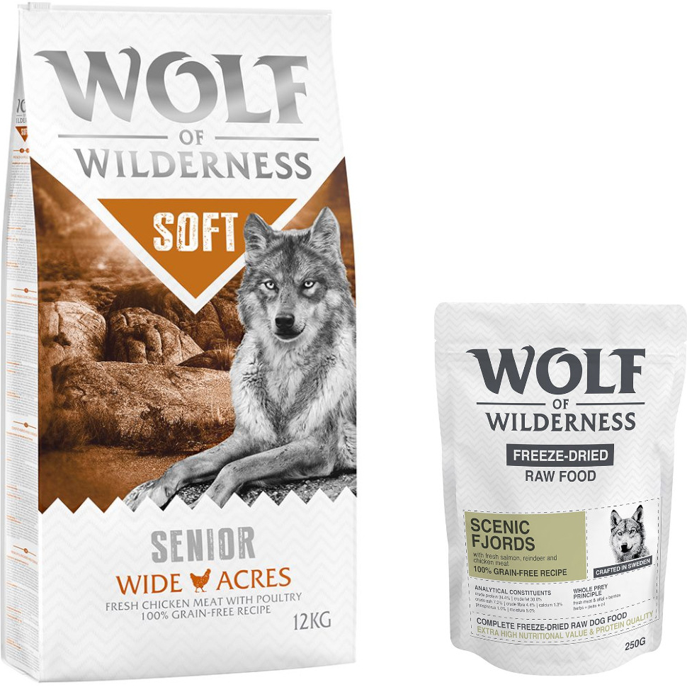 Wolf of Wilderness Senior Soft Wide Acres kuřecí 12 kg