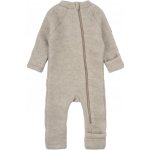 Merino overal na zip bez kapuce ohrnovací hnědý Melange Denver Mikk-Line NOOS – Zboží Dáma