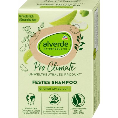 Alverde Naturkosmetik Pro Climate tuhý šampon na vlasy Jablko 60 g