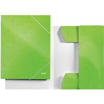 LEITZ WOW A4 tříchlopňové desky zelené – Zboží Mobilmania