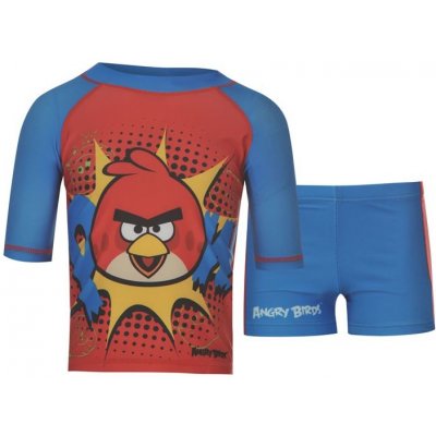 dětské plavky a tričko ANGRY BIRDS RED BLUE