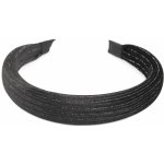 Čelenka na vlasy s látkou a třpytivým proužkem černá – Zboží Dáma