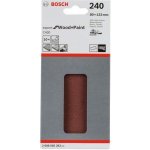 10x Brusný papír - brusivo pro vibrační brusky Bosch Expert for Wood and Paint C430 80x133mm, hr. 240, 8 otvorů (2608605283)