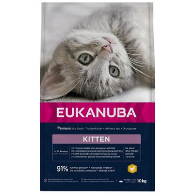 Eukanuba Kitten All Breeds Healthy Start Chicken & Liver 10 kg – Zboží Mobilmania