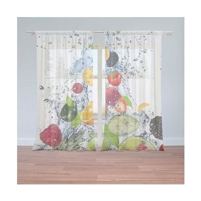 Sablio Záclony Ovoce: 2ks 150x250cm – Hledejceny.cz